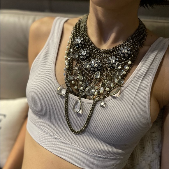 💎Vintage Collar Choker style Gorgeous Gothvibes Statement Italian Necklace 💎 - Picture 3 of 17